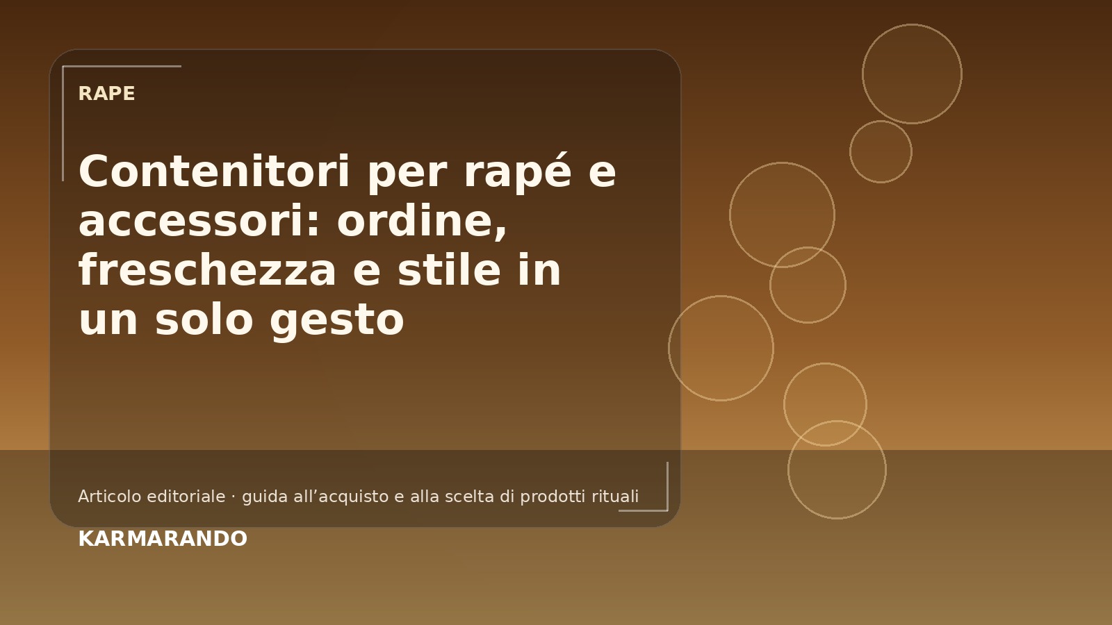 Contenitori par rapé e accessori: ordine, freschezza e stile dans un solo gesto