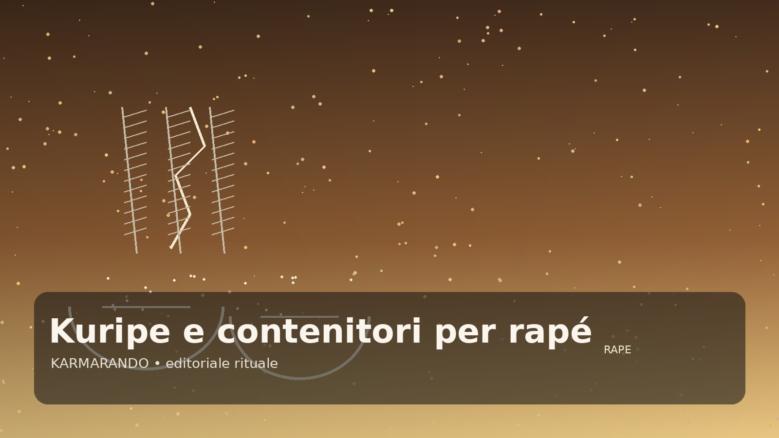 Kulipe, conteneurs et détails: les petits objets qui rendent le rapé plus mémorable