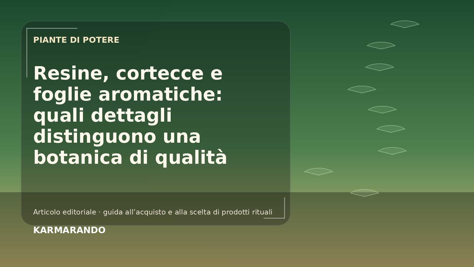 Les résines, les corsages et les feuilles aromatiques: quels détails distinguent une botanique de qualité