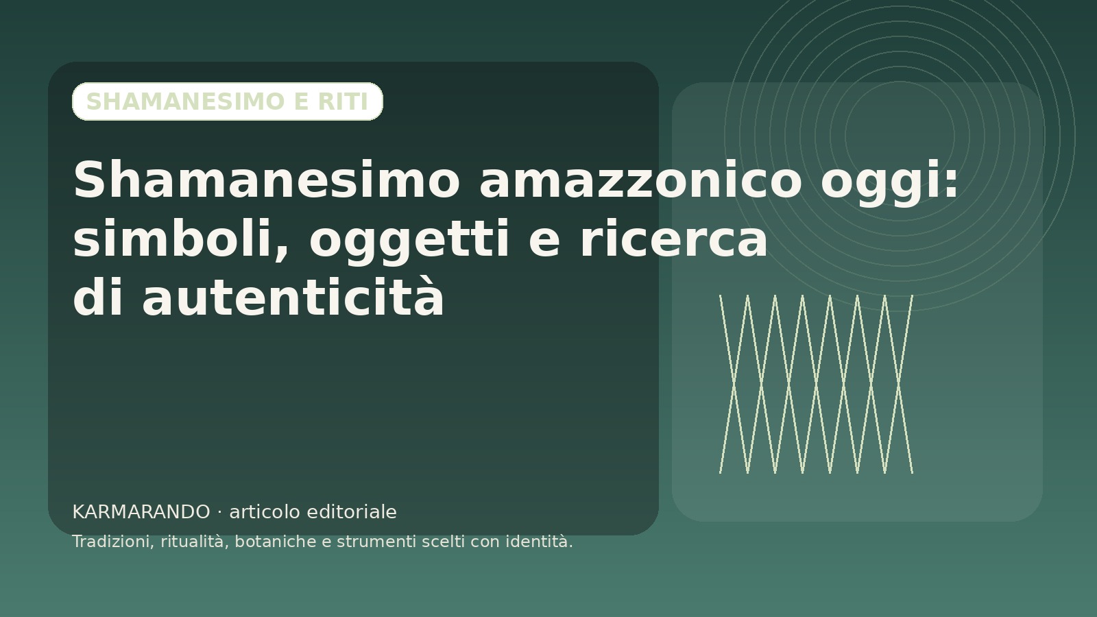 Shamanisme amazonien aujourd'hui: symboles, objets et recherche d'authenticité