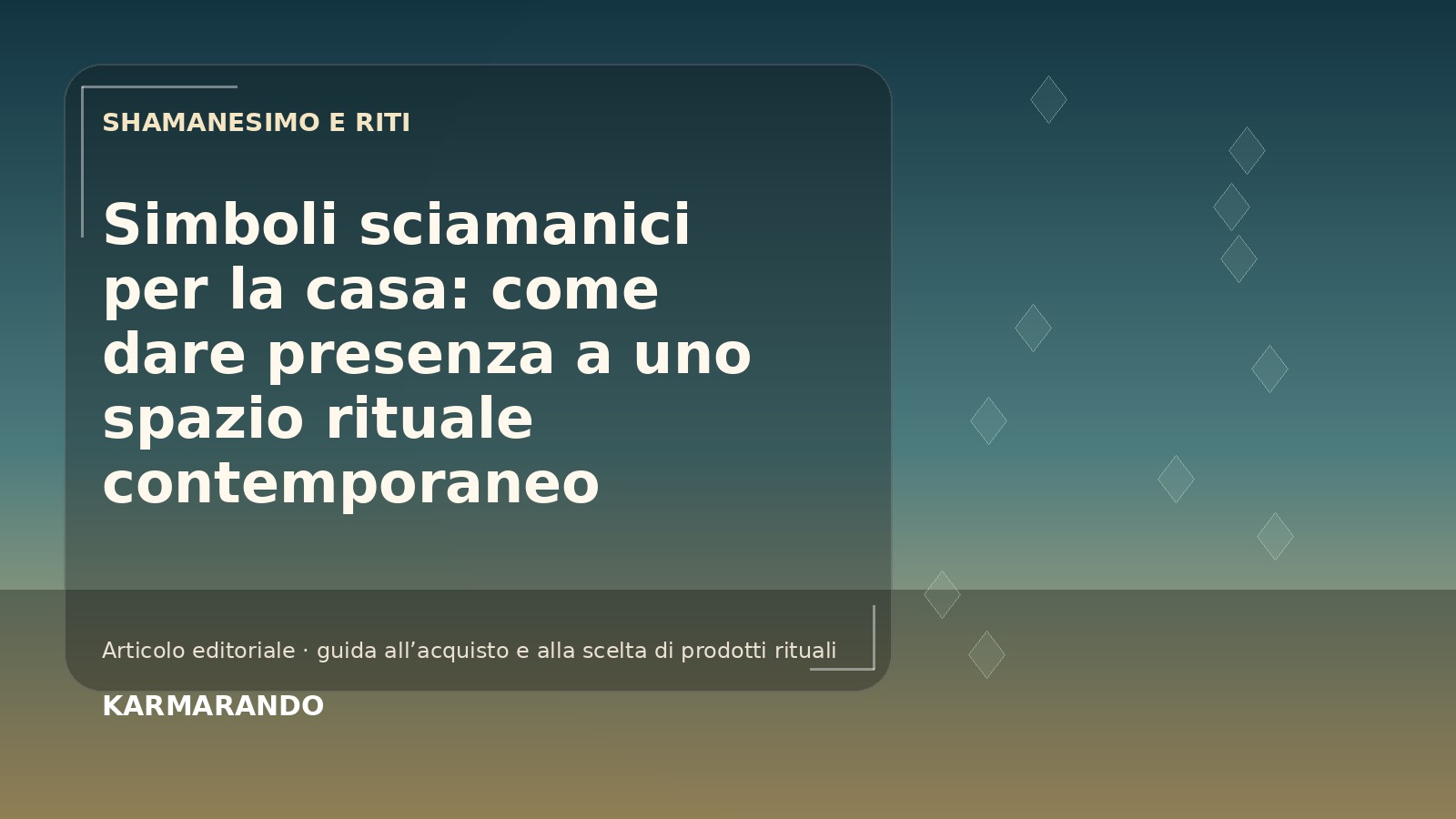 Simboli sciamanici pour la maison: venez oser presenza un uno spazio rituel contemporain