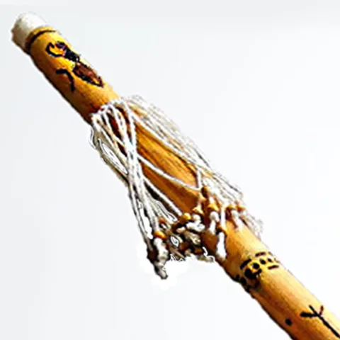 Sonaglio RainStick Shaman in Bamboo, Fait à Main avec Rune Norreniche Loki: outil pour les cérémonies, la méditation et le travail énergétique